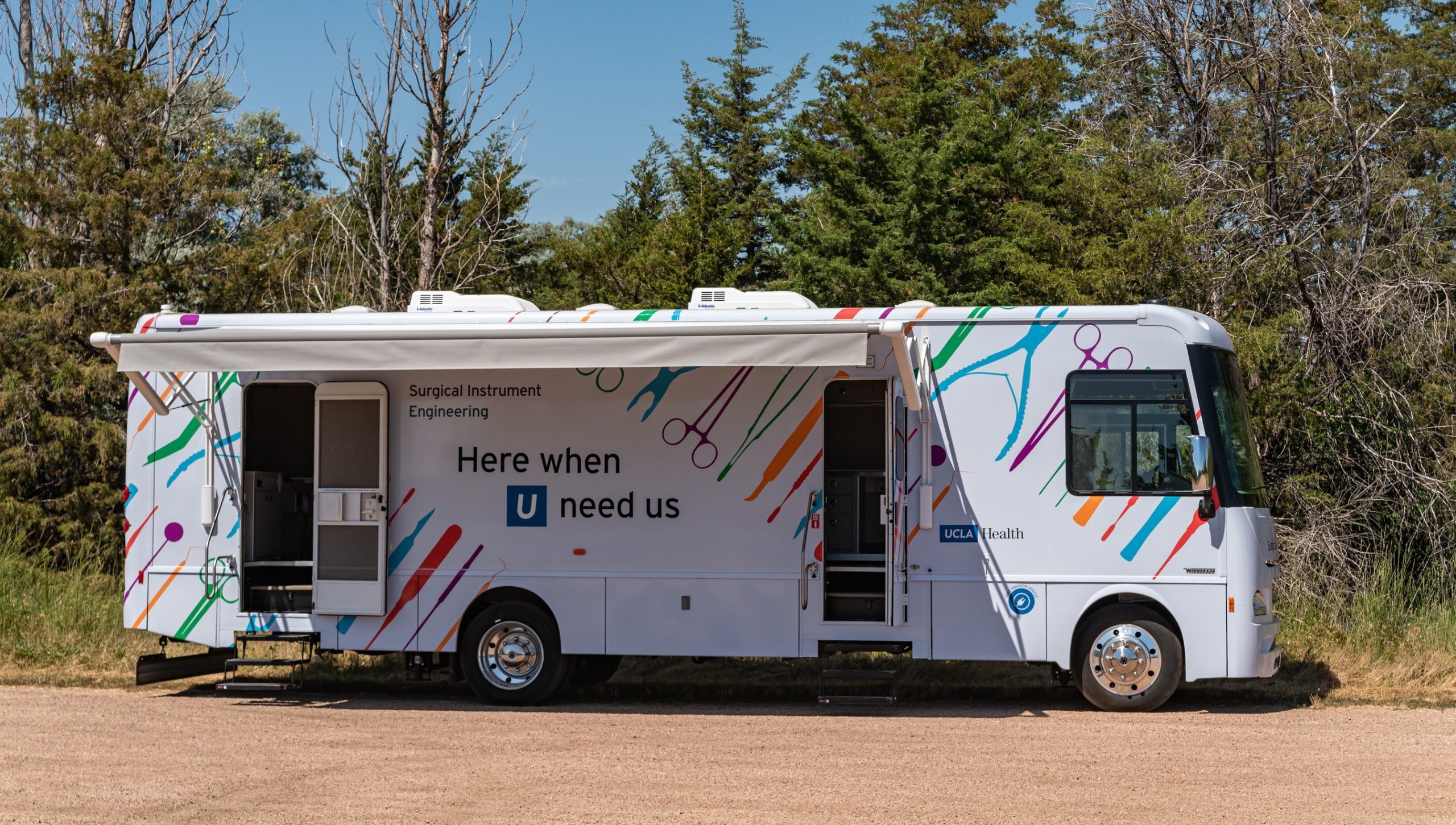 Winnebago all-electric RV used by the UCLA Health Center