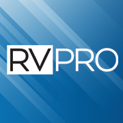 RV PRO logo with blue background