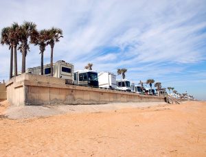 Beach camping in Florida