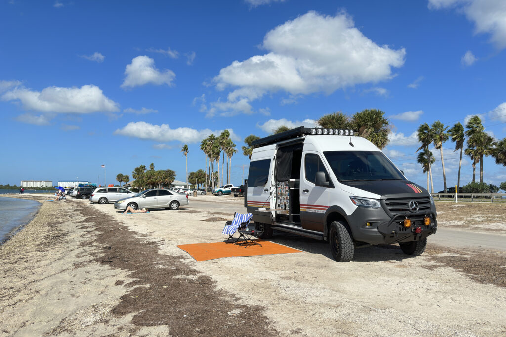 van-life at the beach