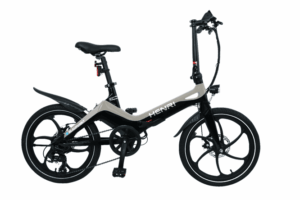 General RV Partners With Blaupunkt eBikes 2 A gray and black ebike made by Blaupunkt.