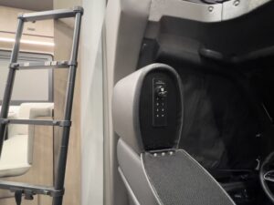 Grand Design Lineage RV interior showing The Headrest Safe in the headrest.