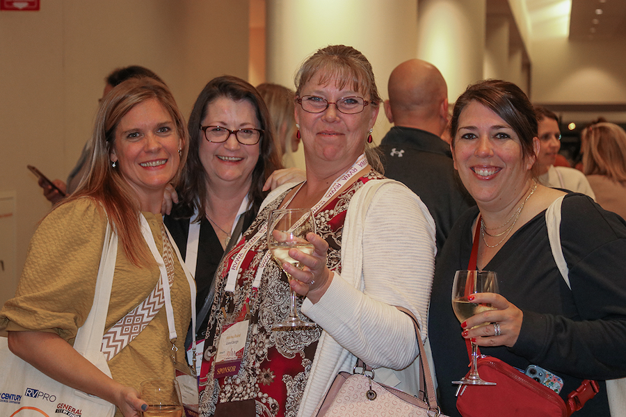 Tickets on Sale for RV Women’s Alliance Education Symposium 3 Four women attendees socializing at the 2024 RVWA Educational Symposium