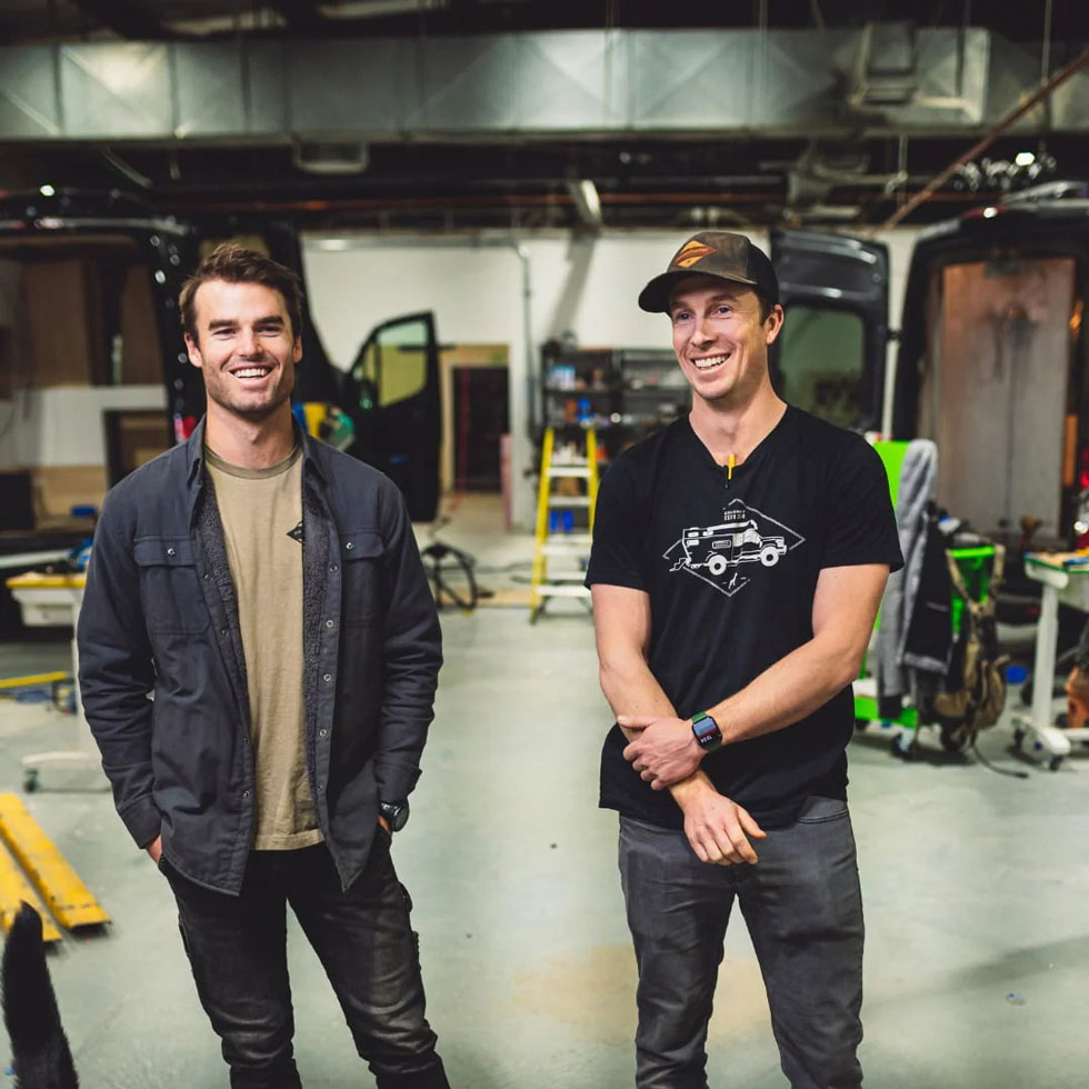 Off-Grid Ready: Rossmönster’s Next-Gen Overland Rigs 3 Rossmönster co-founders Luke Farny and Ross Williamson standing side by side