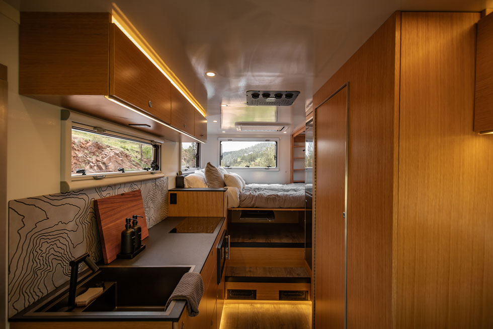 Off-Grid Ready: Rossmönster’s Next-Gen Overland Rigs 6 The interior of a Rossmönster RV to demonstrate the increased interior space of Havn.