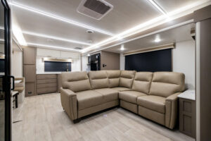 Model Year 2026 Preview: East to West, Cedar Creek & Prime Time RV 3 2026 EW Alta 3175RK living room