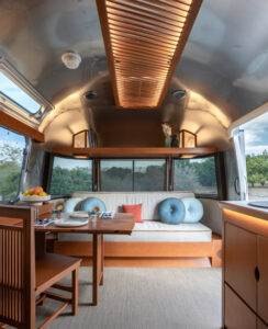 Model Year 2026 Preview: Keystone RV & Airstream 5 FLW Usonian Limited Edition Travel Trailer Front Lounge Area