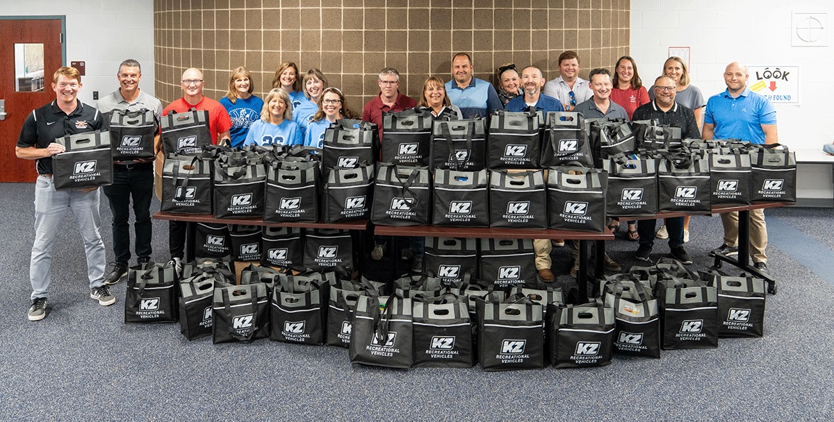 KZ RV school supplies donation