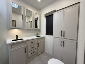Model Year 2026 Preview: East to West, Cedar Creek & Prime Time RV 4 sanibel 39BUNK Primary bathroom