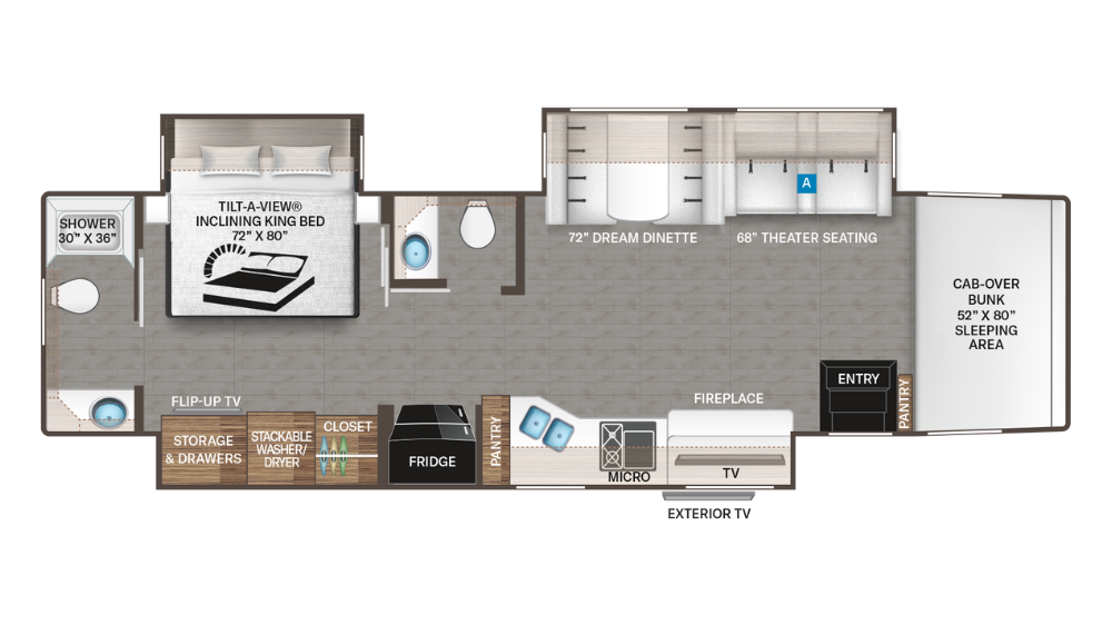 Thor Motor Coach Debuts 2026 Motorhomes at America’s Largest RV Show 4 38DX Floor Plan