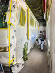 straitline Paint Booth During Process