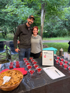 straitline tony and Kelli during a social night during a RV Rally