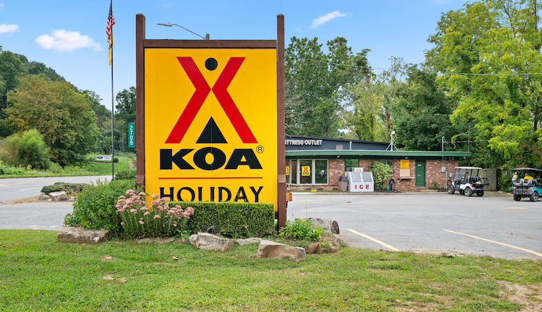 Asheville East KOA Holiday KOA EntranceSign 1