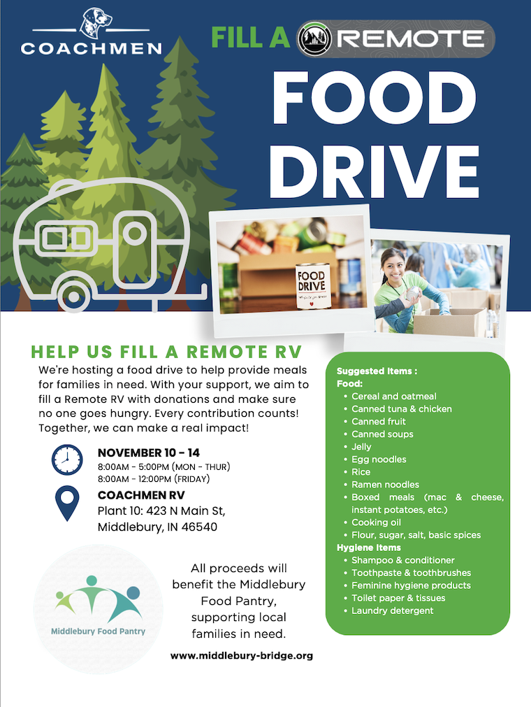 Coachmen Launches 'Fill a Remote RV' Food Drive To Support Middlebury Community 2 Screenshot 2025 11 06 at 10.44.33 AM