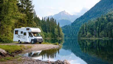 European camper van stock art