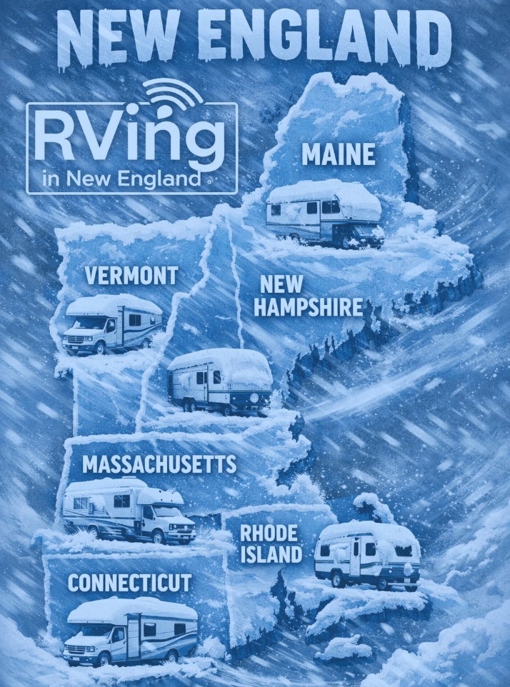 rving in new england winter storms