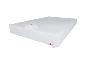 A white rectangular RV holding tank from Icon Technologies Ltd., illustrating RV sanitation and fresh water products.