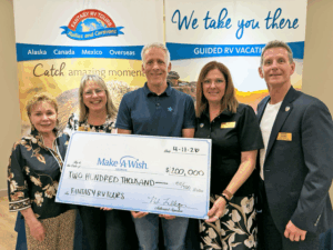 Fantasy RV Tours Raises $200K for Make-A-Wish Foundation 2 FantasyRVToursMakeAWishCheck