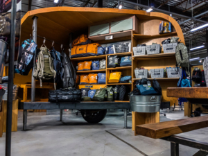 Bellevue, WA / USA - circa November 2019: Outdoors and recreation clothing and accessories inside of an REI Co-Op.