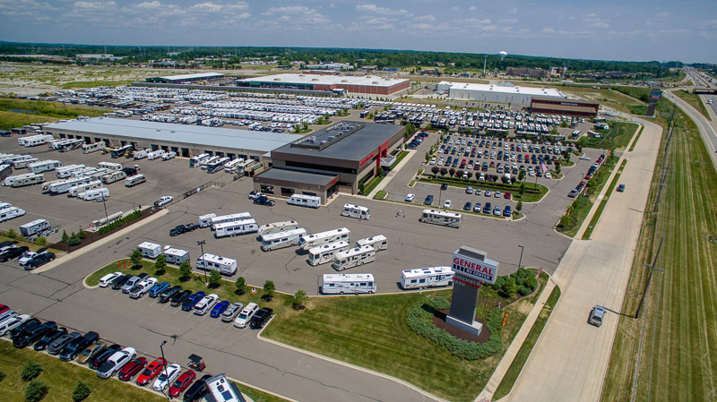 General RV Center Wixom Michigan Headquarters and Supercenter