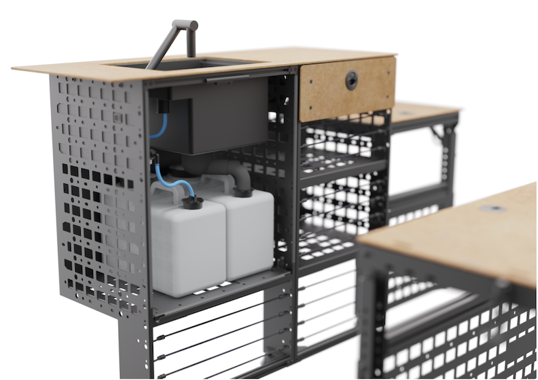 Tune Outdoor Intros Custom Interior Systems for Modern Overlander 4 Tune Interior Sink Water