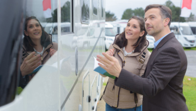 morin inspecting the camper van