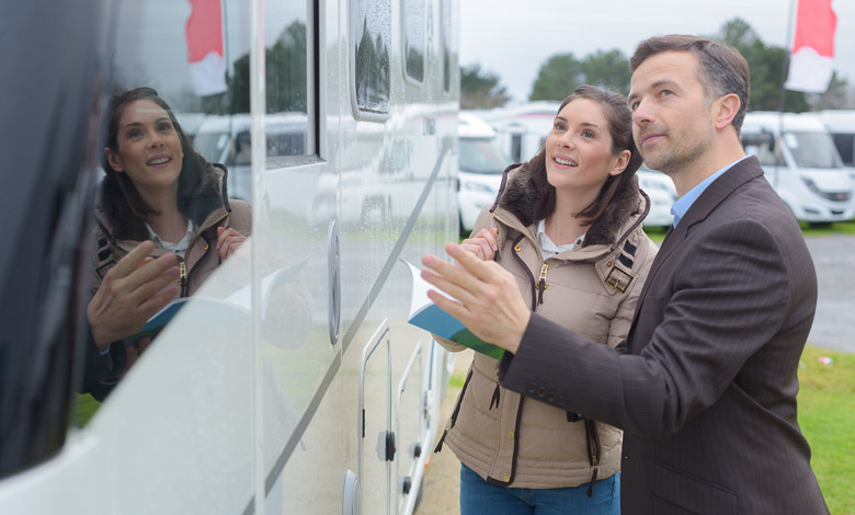 morin inspecting the camper van