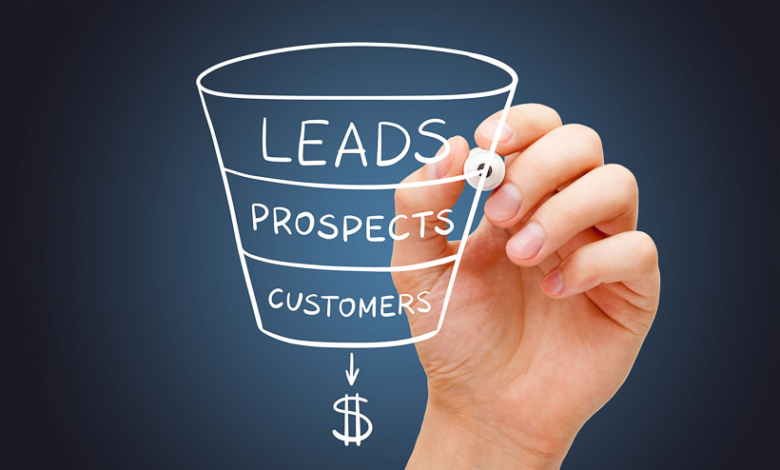 Hand sketching sales or revenue funnel marketing concept with white marker on transparent wipe board, illustrating long sales cycles.