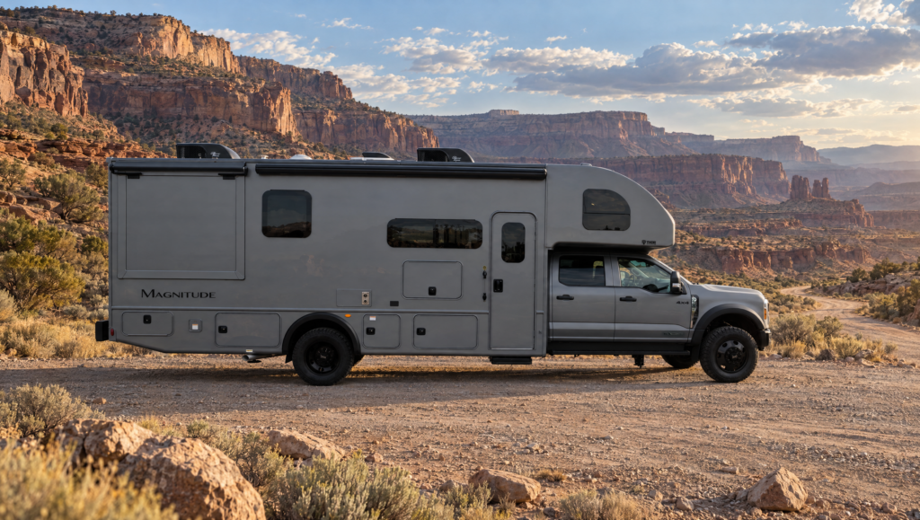 Thor Motor Coach To Showcase New Diesel Motorhomes at Open House 2 2027 Magnitude C33 Frozen Grey Lifestyle