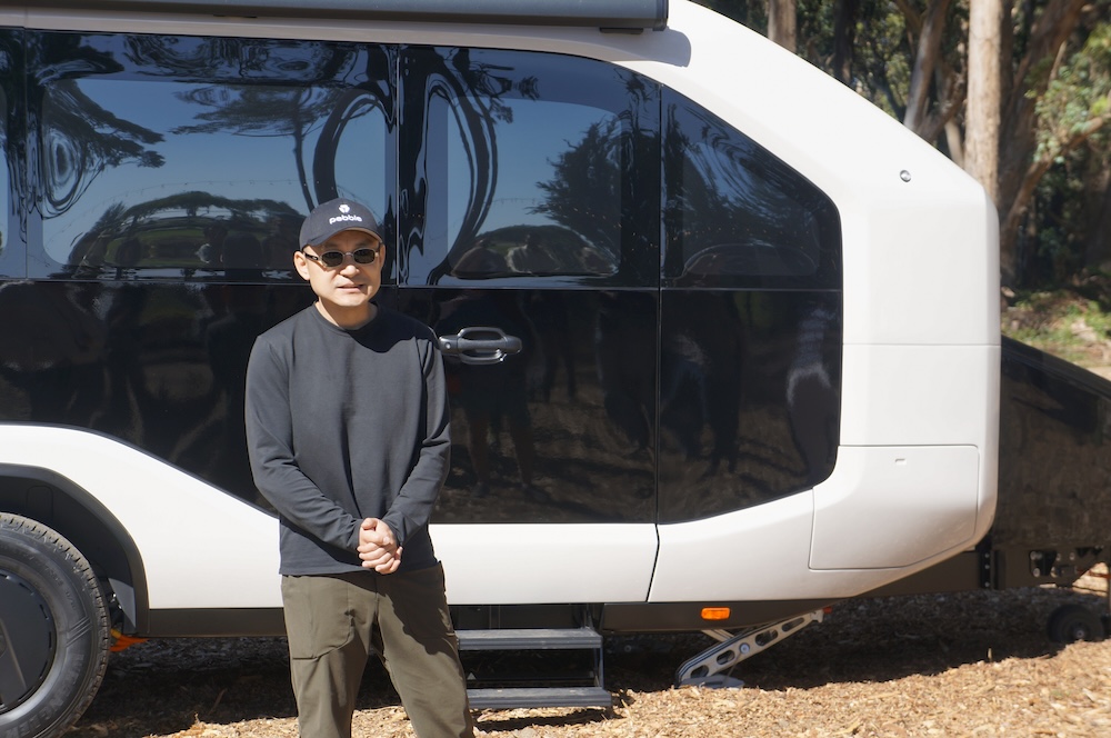 Pebble Debuts 2027 EV Model at 'Camp Pebble' Event in California 3 Pebble co-founder and CEO Bingrui Yang
