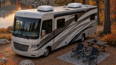 Luxury RV Lakeside Sunset Escape 1000x563