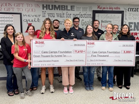 Dec-o-Art Donates $16K-Plus To Care Camps Foundation