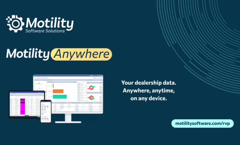 Your Dealership Data. Anywhere, Anytime. Meet MotilityAnywhere. 2 motility featured product